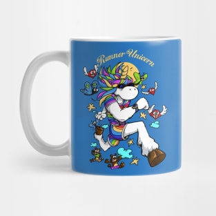 runner unicorn Mug